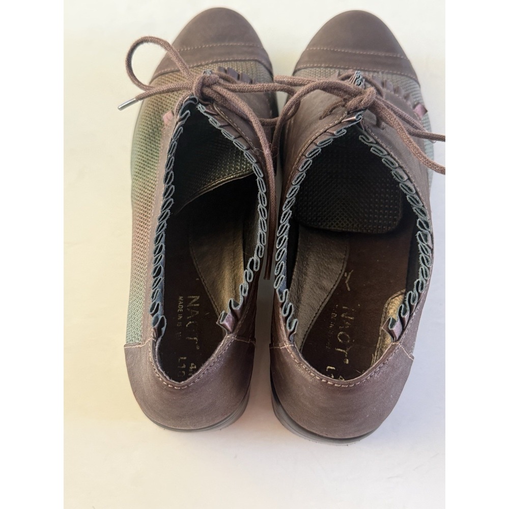 Naot Leather Steampunk Oxford Shoes 10 US 41 EU Ruffle Aura Metal Oil Academia - Picture 3 of 11